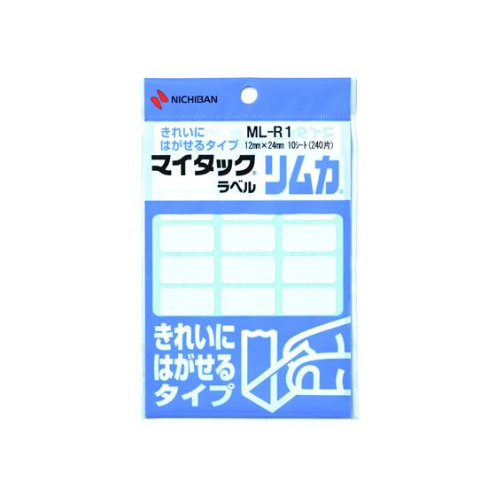 ニチバン マイタックラベル リムカ 12×24mm 24片×10シート ML-R1