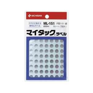 ニチバン マイタックラベル円型 銀 直径8mm ML-15110