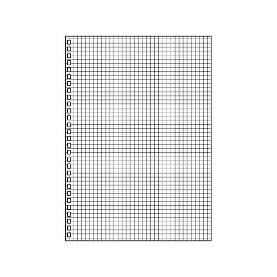 【お取り寄せ】リヒトラブ ツイストノート専用リーフ セミB5 5mm方眼罫 30枚 N-1600S