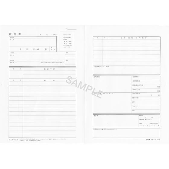 日本法令 転職者用履歴書(職務経歴書付) 労務12-14