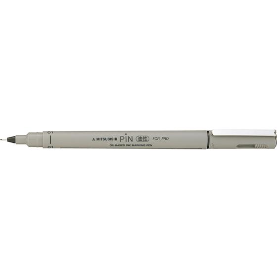 三菱鉛筆 ピン 油性ペン 極細 0.49mm 黒 PIN01A.24
