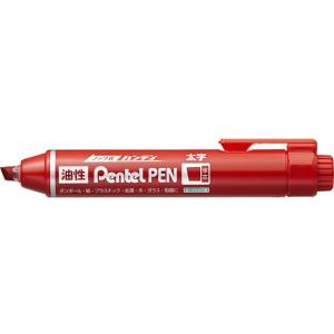 ぺんてる/ハンディ Pentel PEN 平芯・太字 赤/NXN60-B