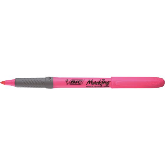 BIC マーキングハイライターグリップ ピンク BRIGRIP12PNK