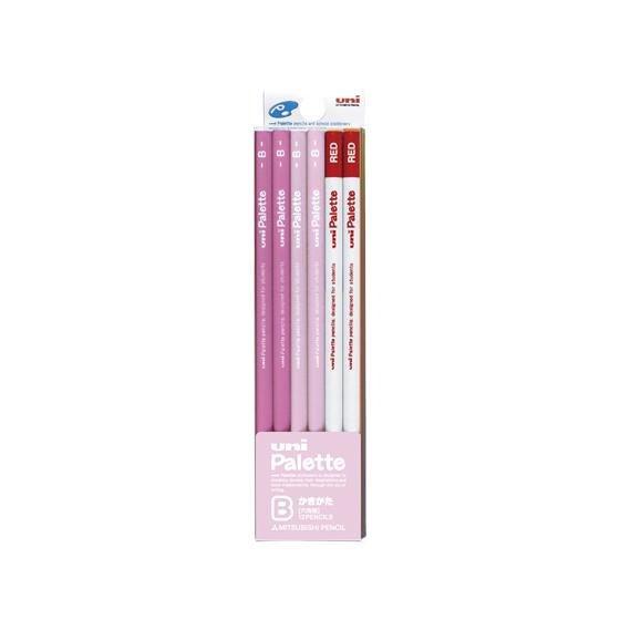 【お取り寄せ】三菱鉛筆 鉛筆 6角(パステルピンク+赤鉛筆)2B 12本 K55642B