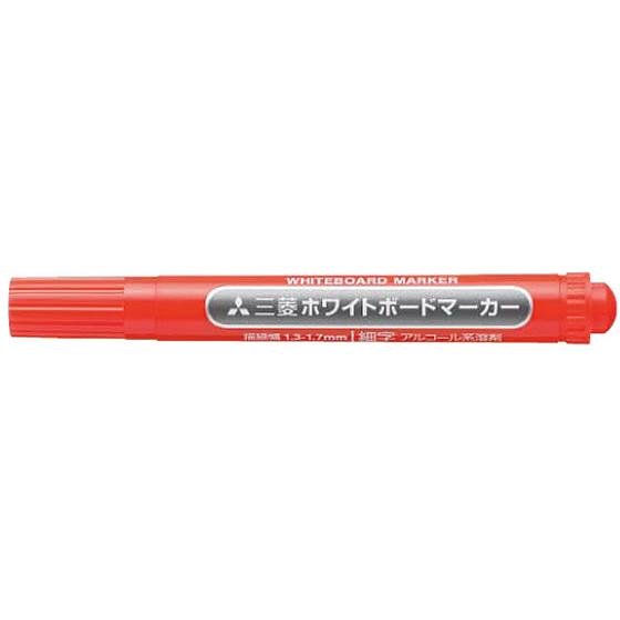 三菱鉛筆/ホワイトボードマーカー 細字丸芯 赤/PWB2M.15