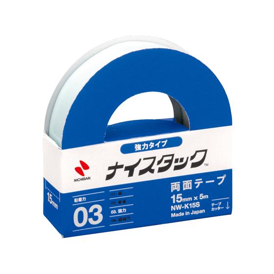 ニチバン ナイスタック強力紙両面テープ 15mm×5m NW-K15S