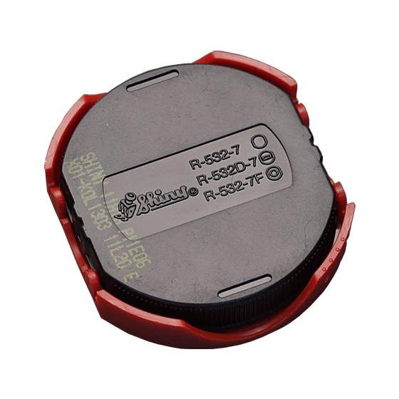 シャイニー 日付印タイプ 5連帯 交換パッド 赤 R-532-7