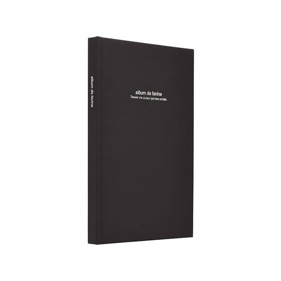 ナカバヤシ ドゥ ファビネ ブック式フリーアルバム B5 100年台紙 ブラック