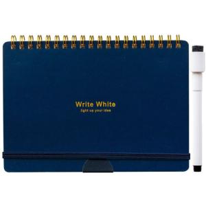 【お取り寄せ】学研ステイフル WriteWhite ホワイトボードノートB6 ネイビー D080-29｜bungubin