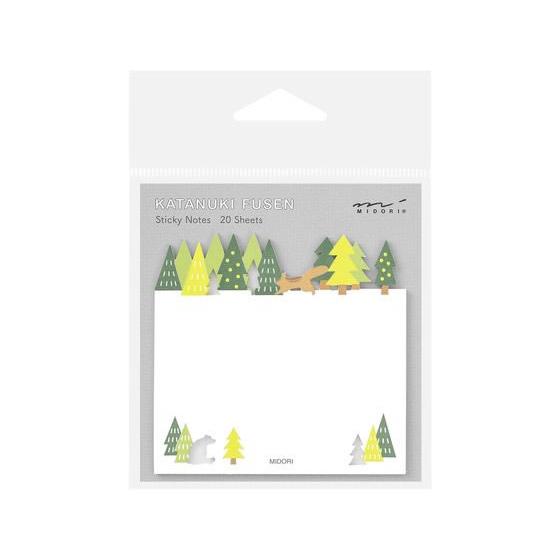 ミドリ 付せん紙 型抜き 森柄 19085006