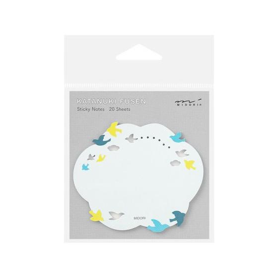 ミドリ 付せん紙 型抜き 鳥柄 19086006