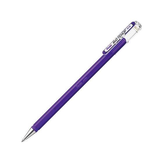 ぺんてる ゲルボールペン マットホップ 1.0mm バイオレット K110-VV