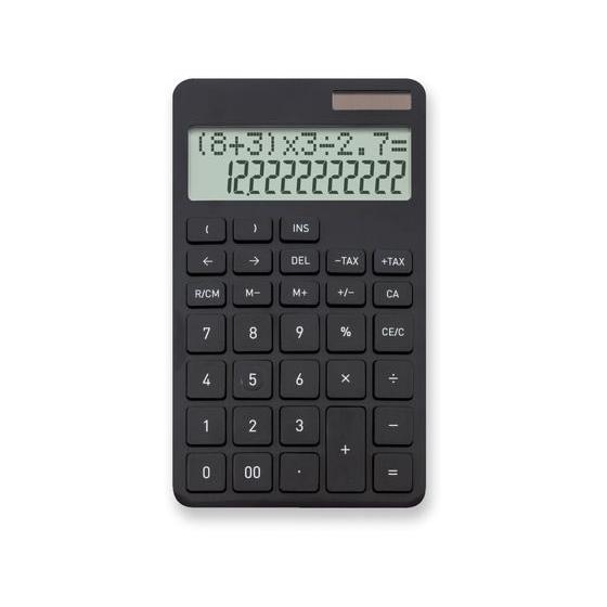 アスカ 計算式表示電卓 ブラック C1258BK