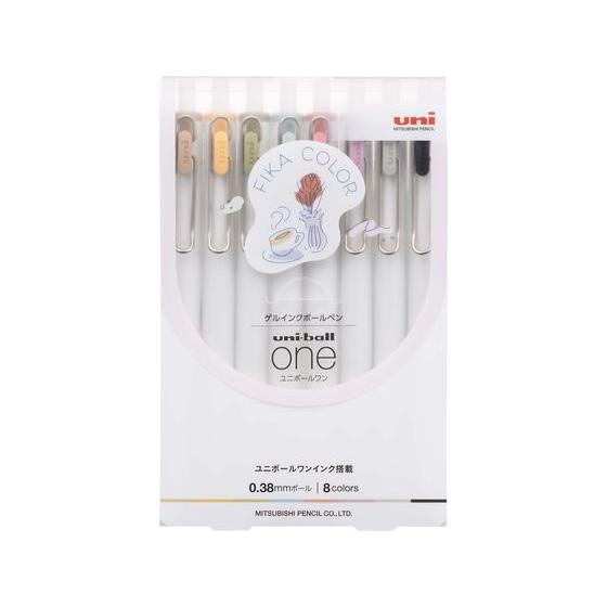 三菱鉛筆 ユニボールワン 0.38mm フィーカカラー8色セット UMNS38FC8C