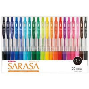 サラサ ゼブラ JJ15-20CA ジェルボールペン 0.5mm サラサクリップ20色