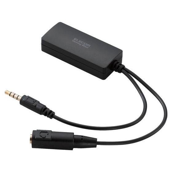 【お取り寄せ】エレコム オーディオミキサー 4極 USB ブラック HSAD-GMMD20BK