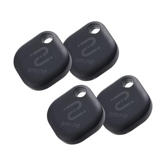 【お取り寄せ】エレコム スマートタグ 紛失防止 4個入り ブラック LGT-BETG1BKA4