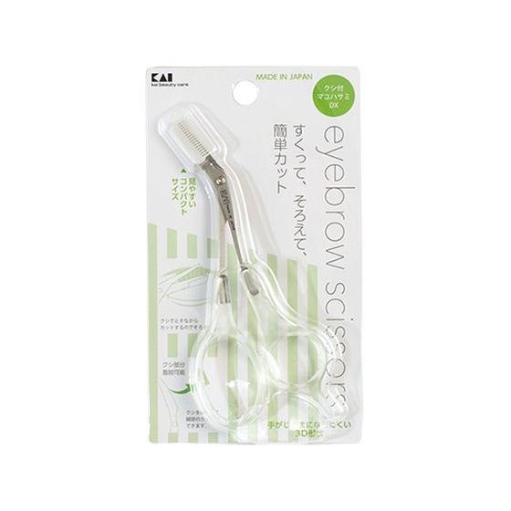 【お取り寄せ】貝印 クシ付きマユハサミDX クリア 000KQ3030