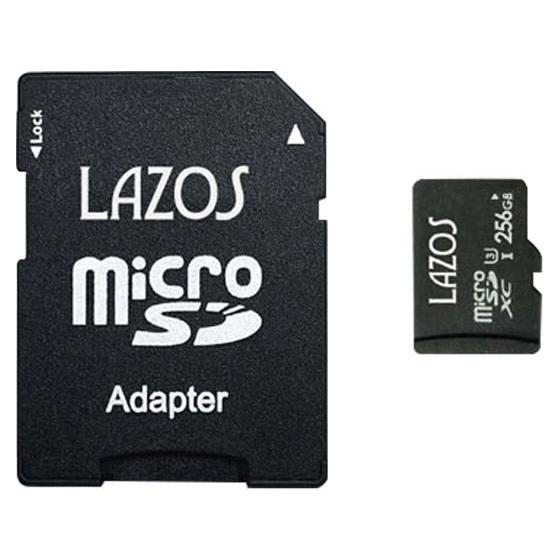 Lazos microSDXCメモリーカード 256GB L-B256MSD10-U3