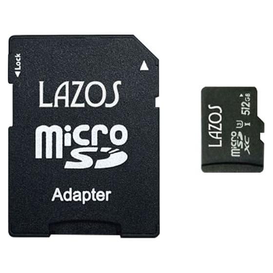 Lazos microSDXCメモリーカード 512GB L-B512MSD10-U3