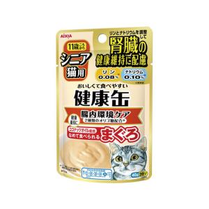 【お取り寄せ】アイシア 健康缶パウチ シニア猫用 腸内環境ケア 40g KCP-9