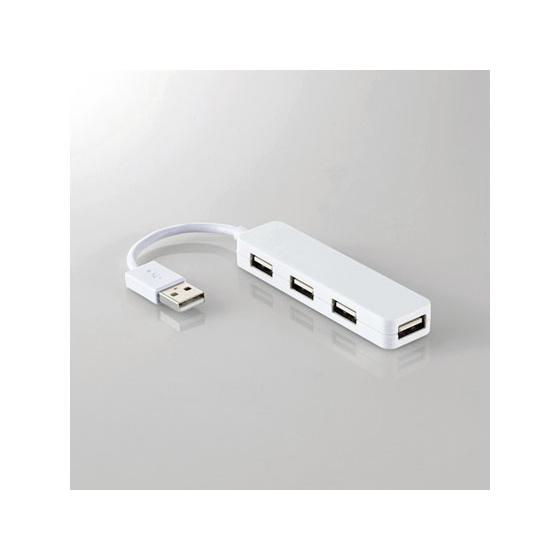 エレコム USB2.0ハブ コンパクト 4ポート U2H-SN4NBWH