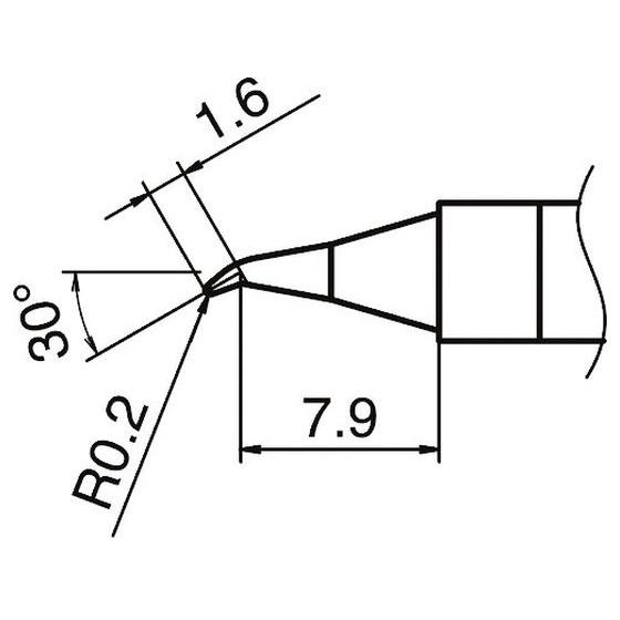 【お取り寄せ】白光 こて先 0.2JS型 T36-JS02