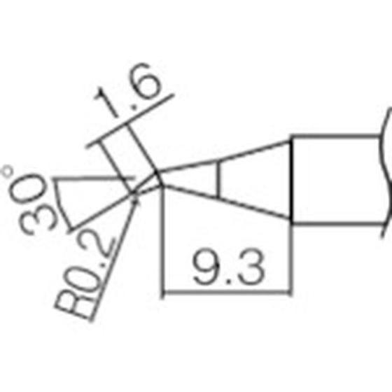 【お取り寄せ】白光 こて先 0.2JS型 T12-JS02