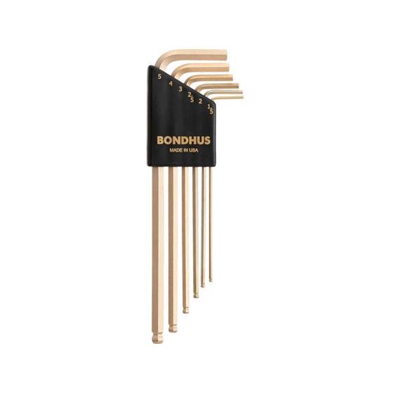 【お取り寄せ】ボンダス ボールポイント・L-レンチ ロング ゴールド セット6本組(1.5-5m