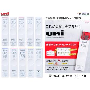 新発売　三菱鉛筆　シャープ替芯　uni（ユニ） 0.3/0.4/0.5/0.7/0.9mm　4H〜4B