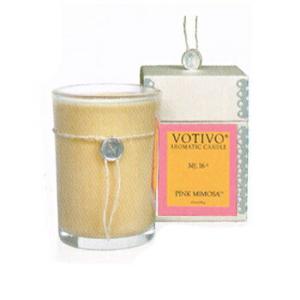 ☆VOTIVOボーティボ アロマティック グラスキャンドル ピンクミモザ 157-11016