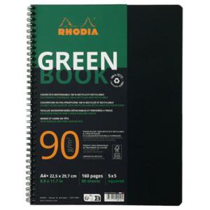 ロディアグリーンブック リングノート A4＋ 5×5方眼 ブラック Greenbook RHODIA cf119912｜bungumarche