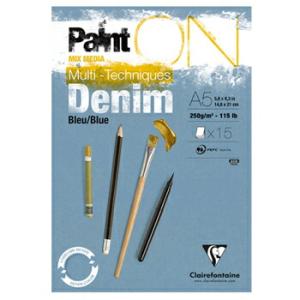 ☆クオバディス クレールフォンテーヌ ペイントオン A5 パッド デニムブルー PAINT'ON c...