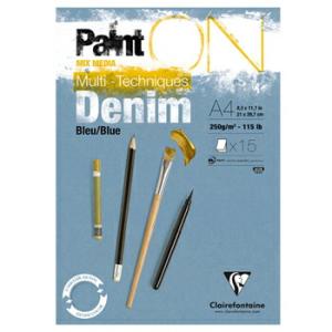 ☆クオバディス クレールフォンテーヌ ペイントオン A4 パッド デニムブルー PAINT'ON c...