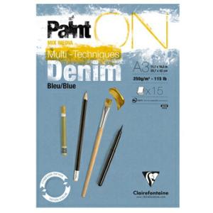 クオバディス クレールフォンテーヌ ペイントオン A3 パッド デニムブルー PAINT'ON cf...