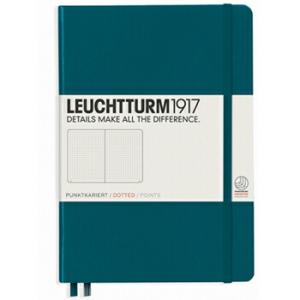 ロイヒトトゥルム1917ノートブック ハードカバー ミディアム A5 ドット パシフィックグリーン ...