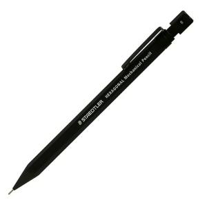 ステッドラー ヘキサゴナル シャープペンシル 0.5mm クリーンブラック 黒 STAEDTLER ...