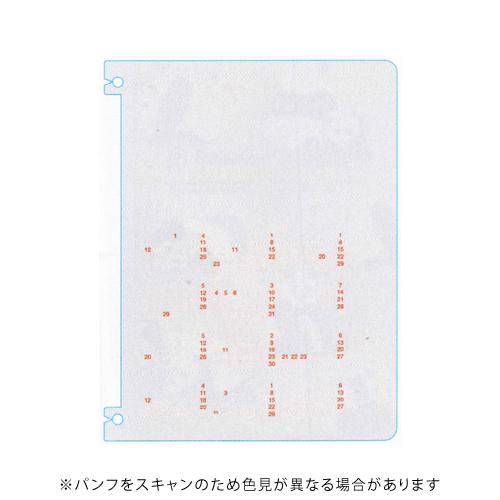デルフォニックス 2026年1月始ロルバーンポケット付メモL用 プロテクター カレンダー ホワイト ...