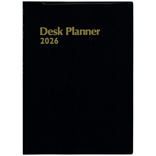 博文館新社 2026年版(1月始まり)手帳 デスクプランナー B5 見開き1週間 黒 103