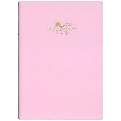 博文館新社 2026年版(1月始まり)手帳 ライフプランナー A5 日記兼用家計簿 ピンク 40