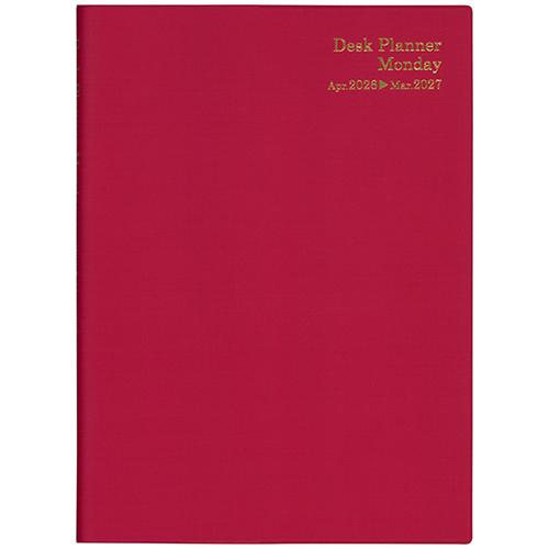 博文館新社 2026年4月始まり手帳 デスクプランナーマンデー B5 ローズ 4504