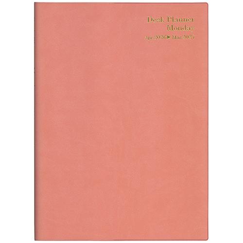 博文館新社 2026年4月始まり手帳 デスクプランナーマンデー B5 ピーチ 4506