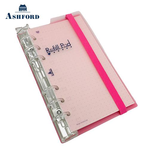 アシュフォード デザインリフィルパッド BIBLE 17mm (ドット)ピンク システム手帳 バイブ...