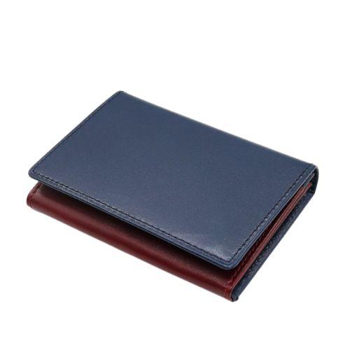 モルフォ ヘレナ Sinceroシンチェーロ 名刺入れ ササマチW 本革 ネイビー×ボルドー 085...