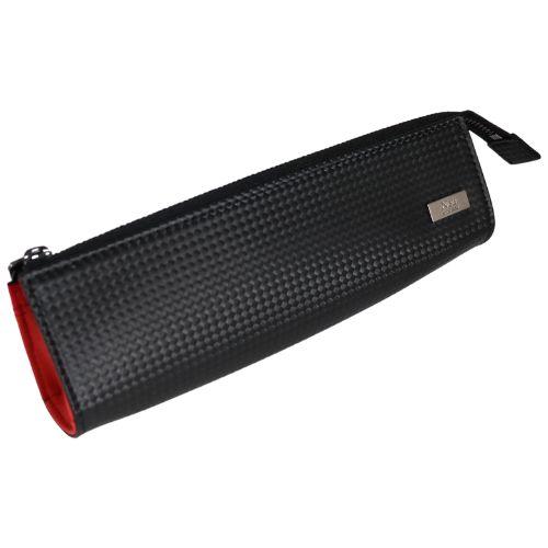 モルフォ ノイインテレッセ カーボンファイバーキュアStationary ペンケース ブラック×レッ...