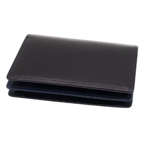 モルフォ CYPRIS キプリス 名刺入れ(通しマチ)コードバン×シラサギ ブラック×ネイビー 41...