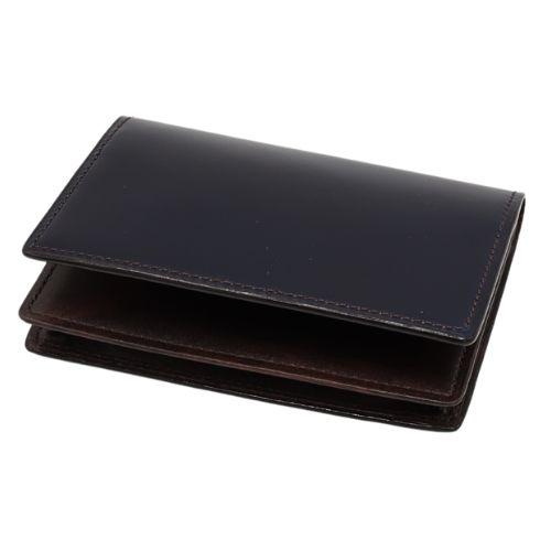 モルフォ CYPRIS キプリス 名刺入れ(通しマチ)コードバン×シラサギ ネイビー×チョコ  41...