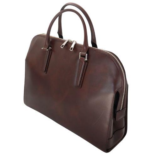 モルフォ CYPRIS キプリス シラサギレザーブガッティ型ブリーフ バッグ 鞄 チョコ  8021...