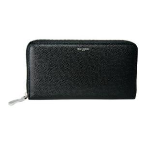 ペッレモルビダ 長財布(小銭入れ付)ラウンドファスナーブラック革小物(バルカ) 黒[PELLE MO...