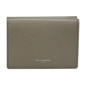 ペッレモルビダ ミニウォレット ３つ折り財布 グレージュ 革小物 Barca(バルカ)[PELLE ...